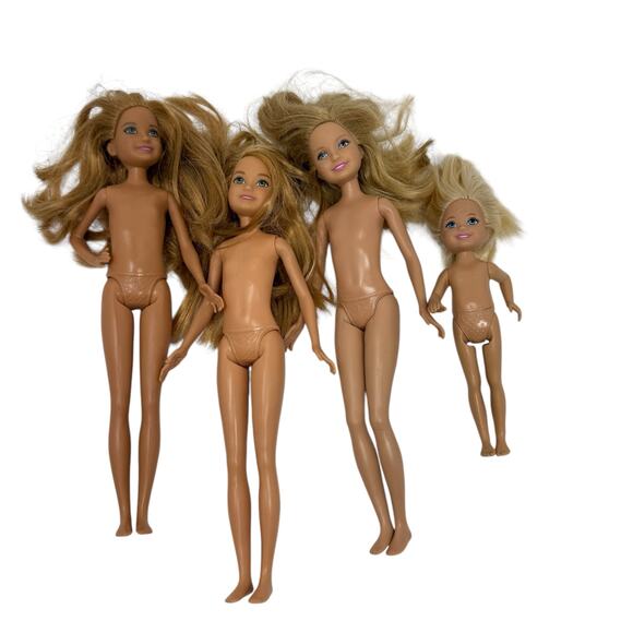 Barbie Mattel Stacie Chelsea 2010 2013 Nude Dolls LOT Of Four Dolls - Picture 1 of 11